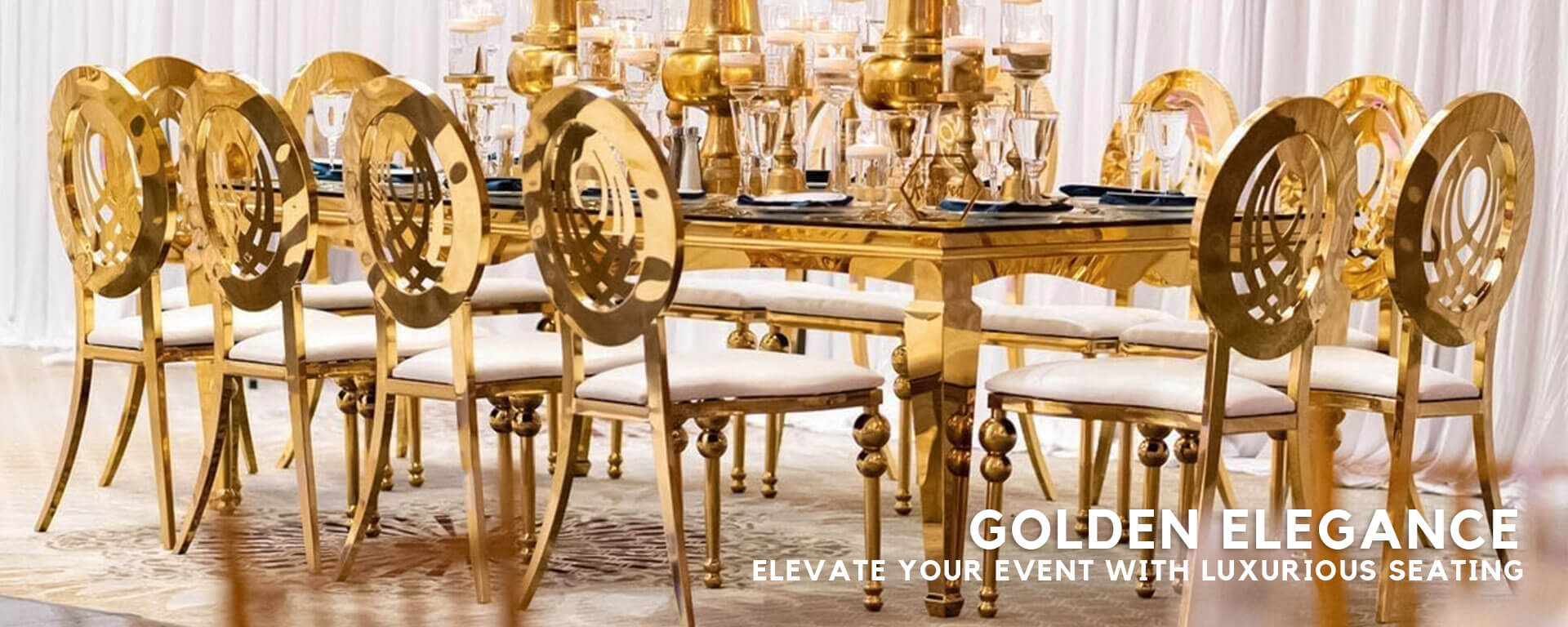 gold event chair