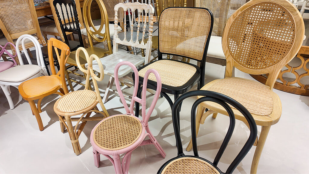 Solid wood event chairs