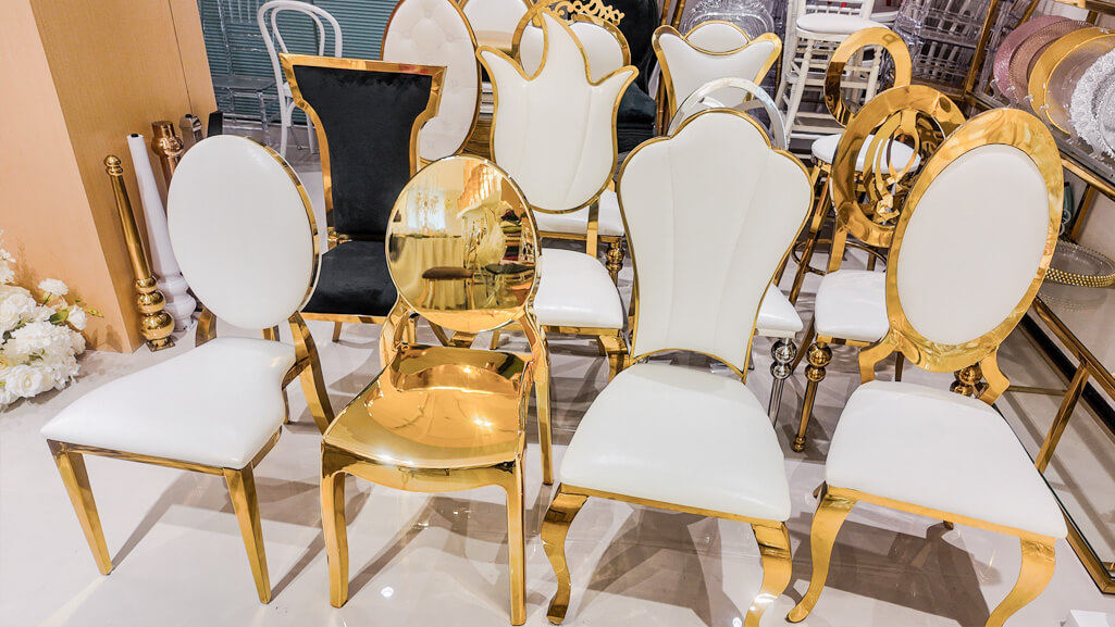 Metal event chairs