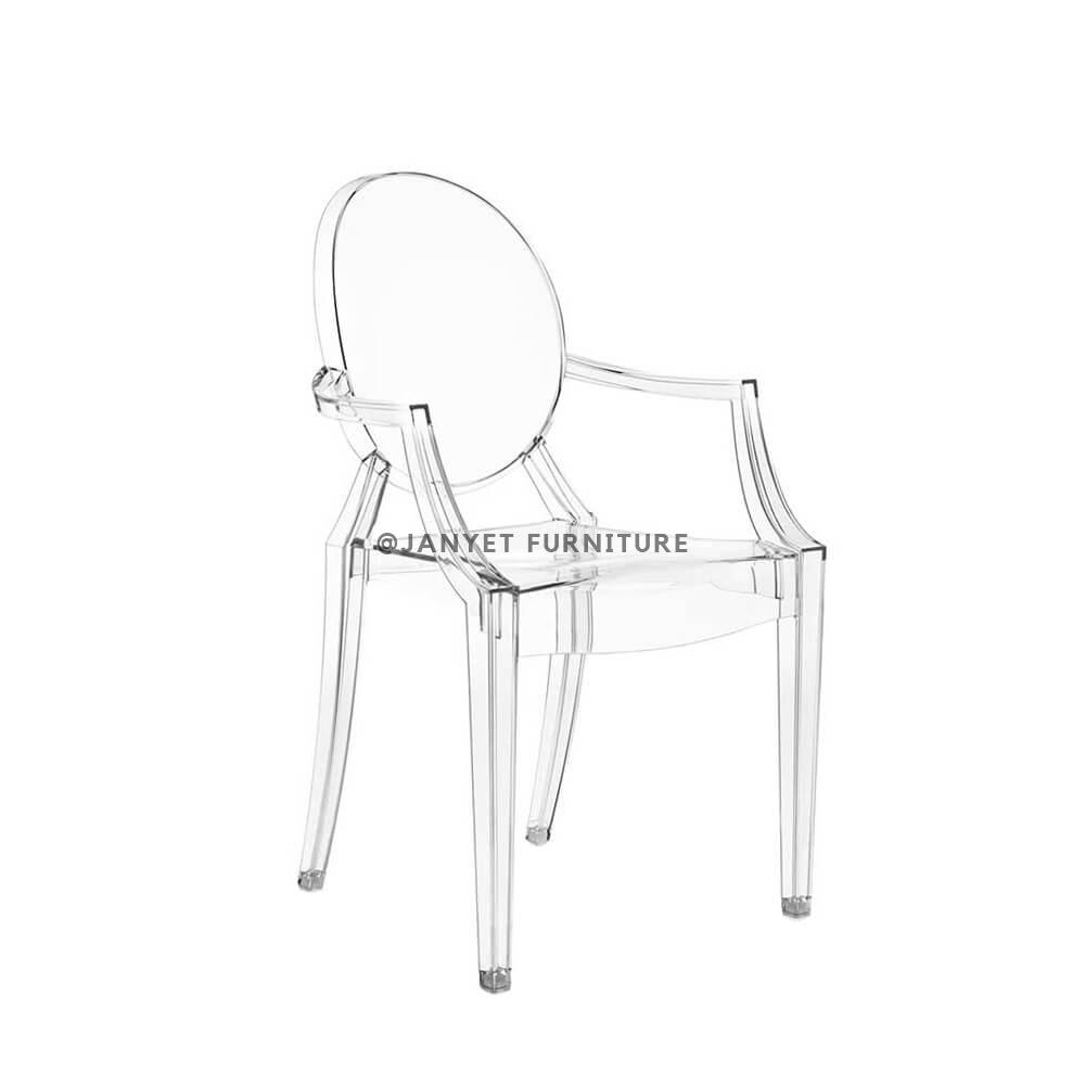 JYCC054 | Clear Armrest Chair