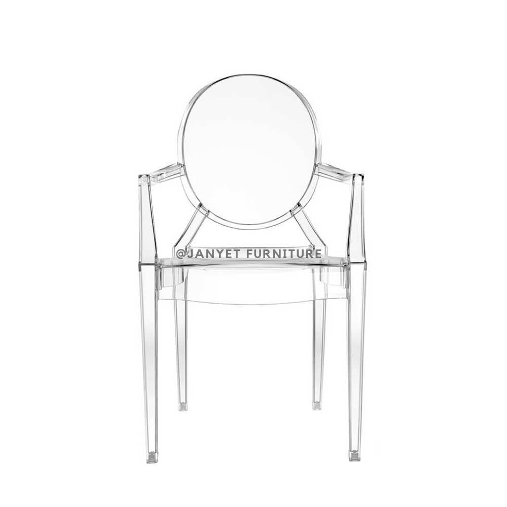 JYCC054 | Clear Armrest Chair