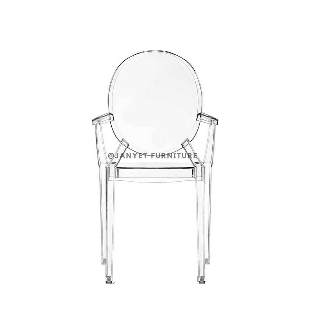 JYCC054 | Clear Armrest Chair