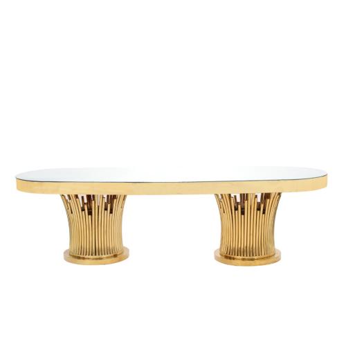 JYWTS024 | Gold Oval Wedding Table