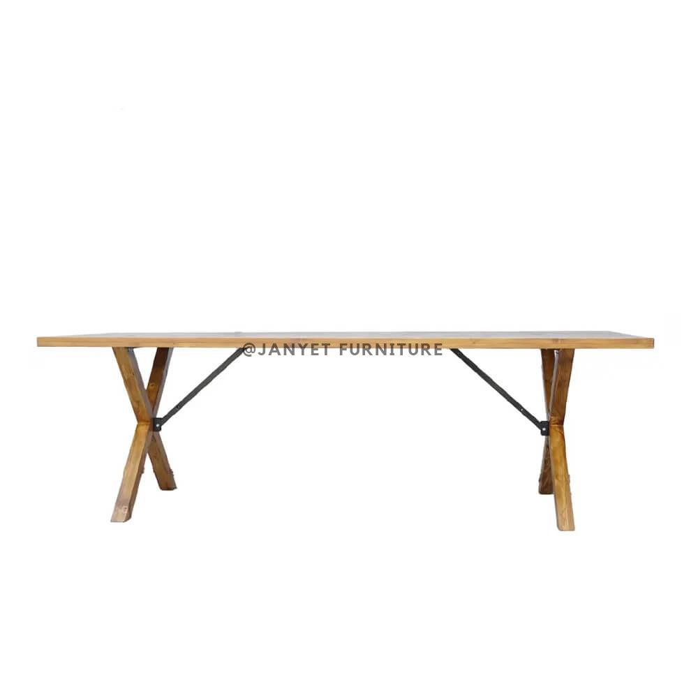 JYWT009 | Cross Leg Rectangle Farm Table