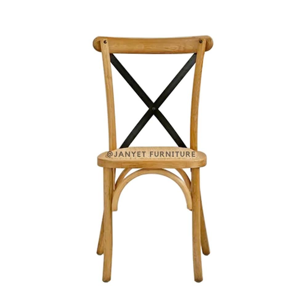 JYWC028 | Metal Back Wood Cross Back Chair