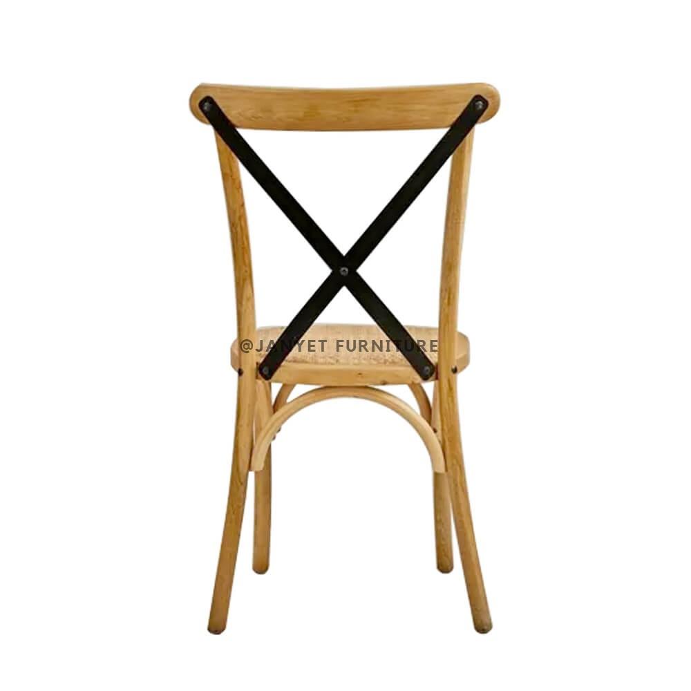 JYWC028 | Metal Back Wood Cross Back Chair